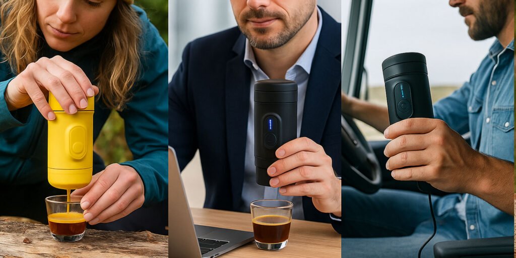 diferentes formas de funcionamiento de las cafeteras espresso portátiles