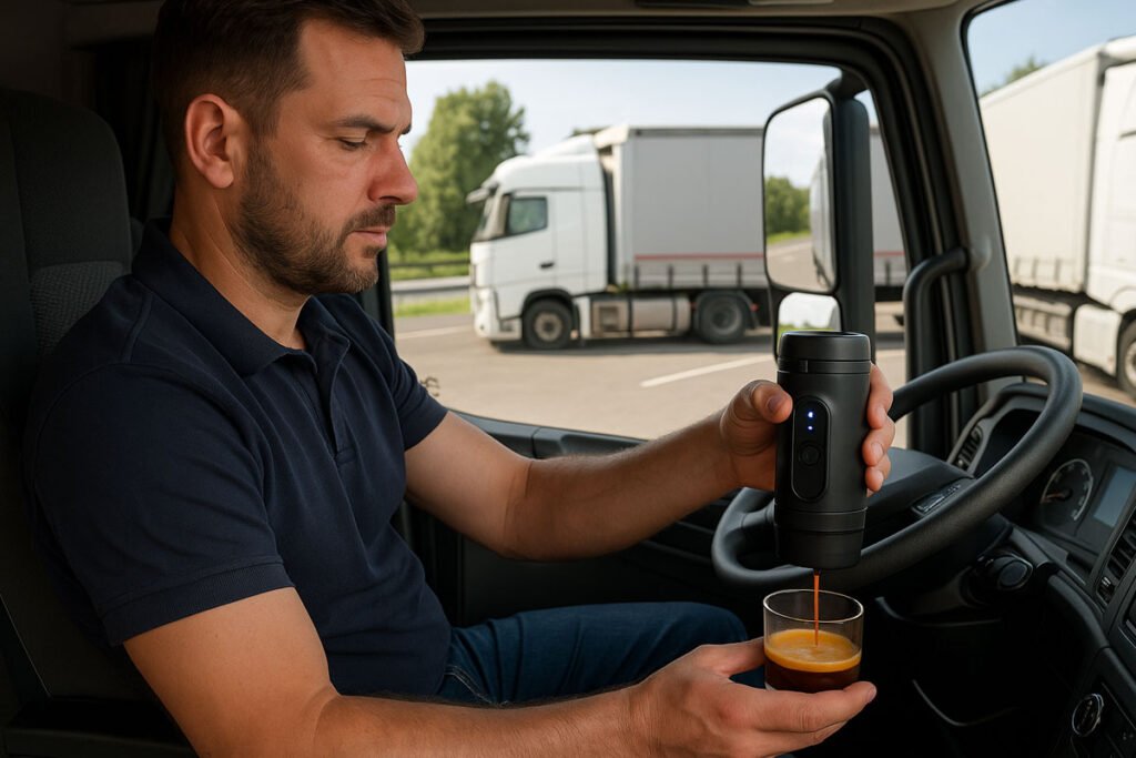 Cafeteras espresso portátiles para camioneros y conductores profesionales