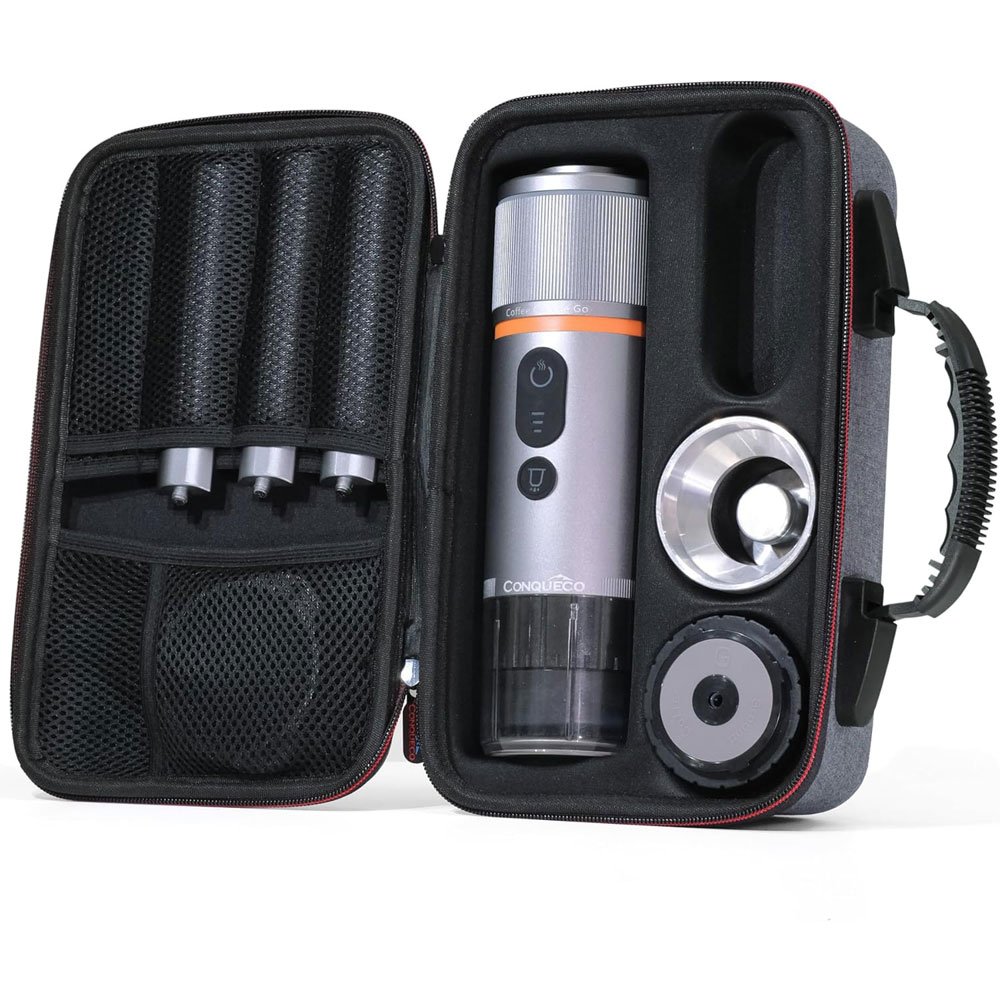Conqueco Espresso 12V: ideal para coche, camión o viajes largos