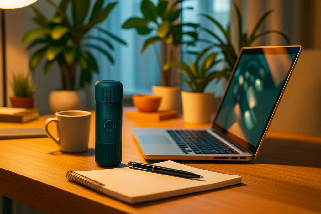 Cafetera espresso portátil para oficina o trabajo: