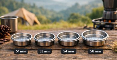Filtros de precisión para espresso de 51, 53, 54 y 58 mm en entorno rural